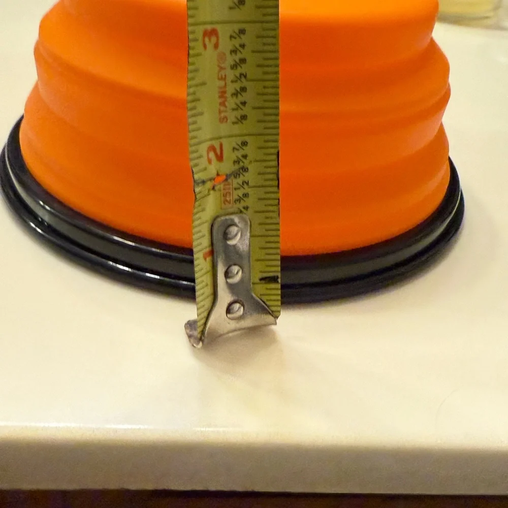RBX Bright Orange Portable & Collapsible Travel Bowl For Dogs & Cats - Like New!